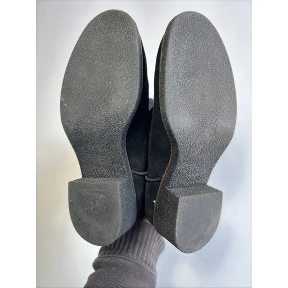 Coach Janelle Turnlock Black Suede & Shearling Boot Size 6.5B - Picture 8 of 16